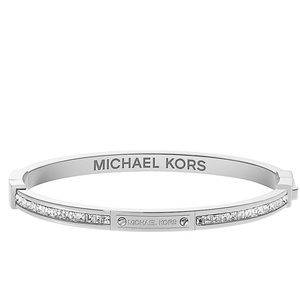 Michael Kors MK Slim with Screw Accent Silver plated Bangle Bracelet